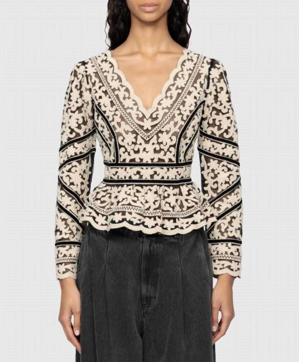 NEW SEA bea embroidery top in multi
